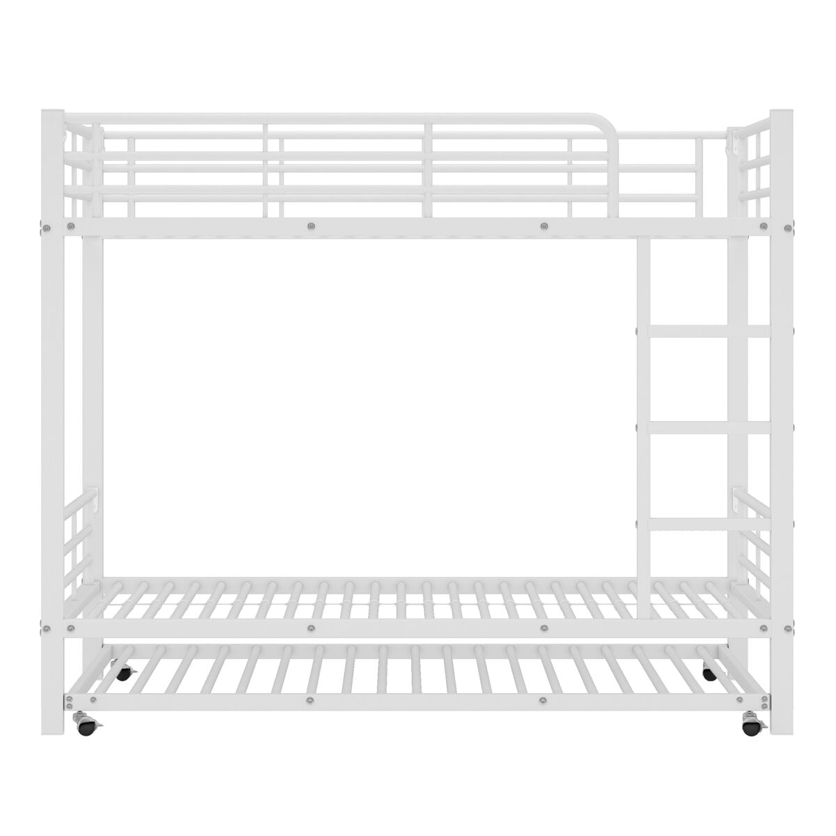 Beliche em ferro forjado 90x200 cm - com cama com gavetão 90x190cm - branco