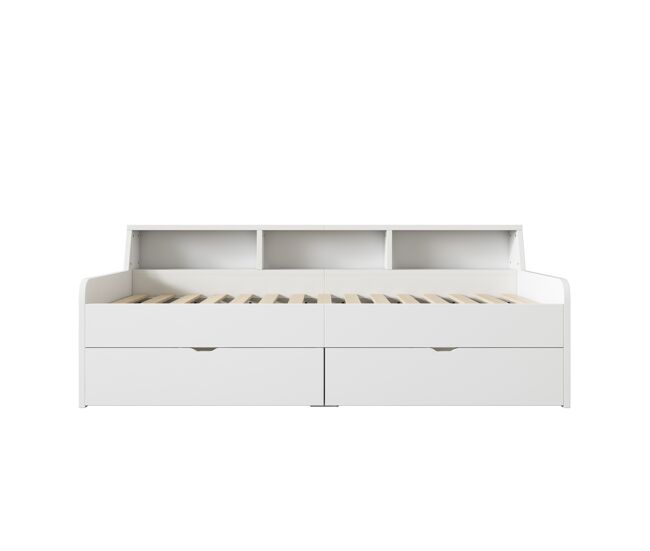 Sofá-cama - sofá-cama 90x200 cm com 2 gavetas - branco