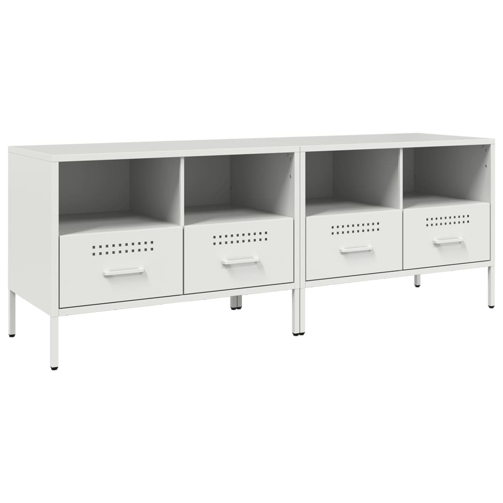 Móveis de tv - armários tv 2 pcs 68x39x50,5 cm aço branco