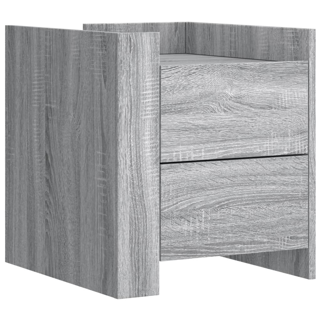 Soluna Home - Mesitas De Noche Boher Madera 45 X 50 X 50 Cm Cinza