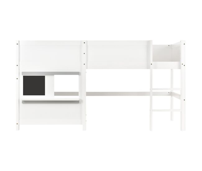 Cama alta 90x200cm - com 2 painéis de graffiti - branco