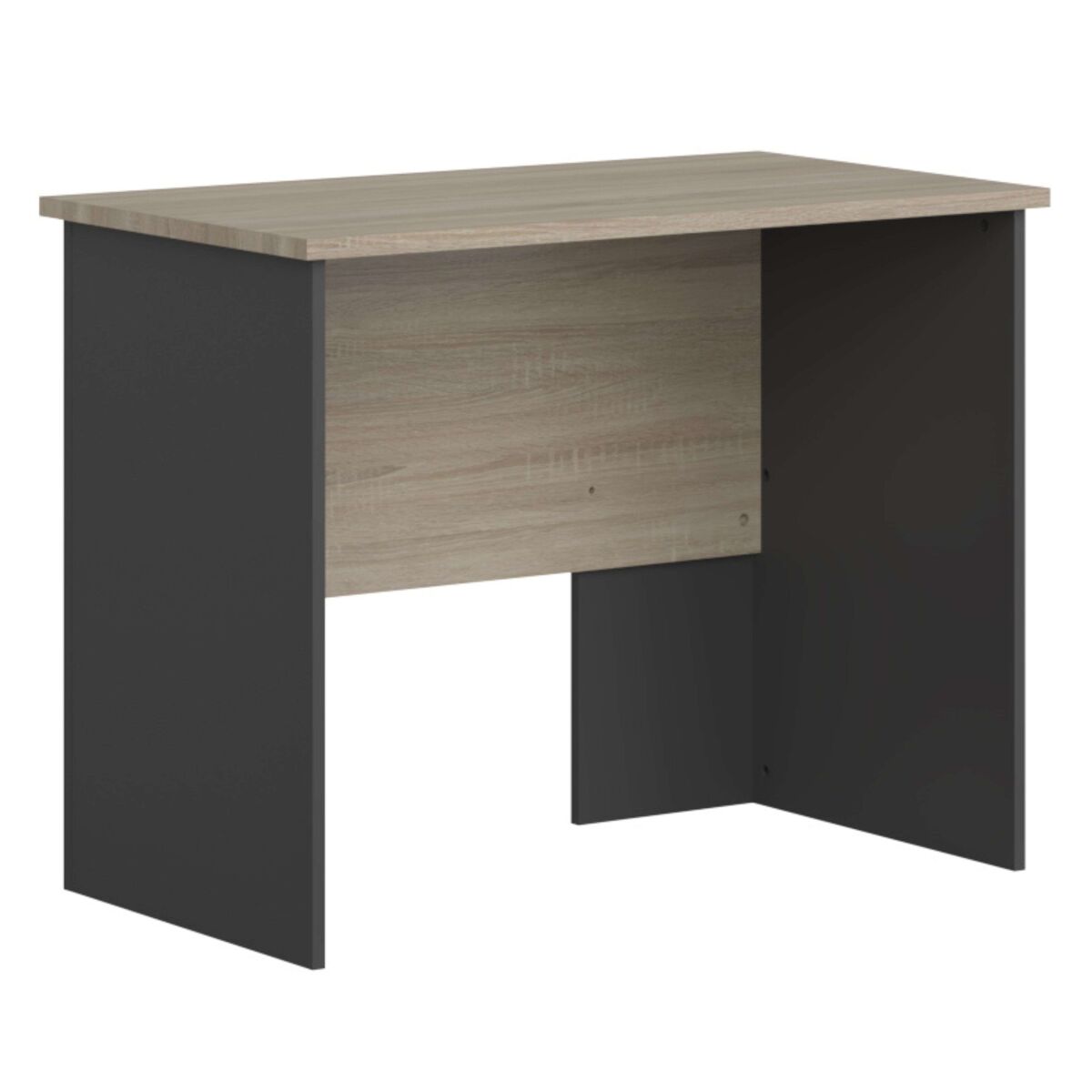 Mesa de estudo industrial nibis em carvalho sonoma e cinza antracite 100 cm