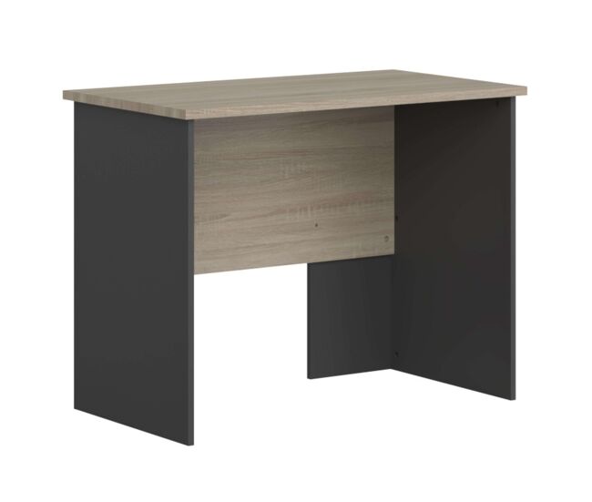 Mesa de estudo industrial nibis em carvalho sonoma e cinza antracite 100 cm