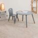 Mesa de quarto infantil Douceur com pernas de madeira Mesa de quarto infantil Douceur com pernas de madeira Cinza/ Madeira