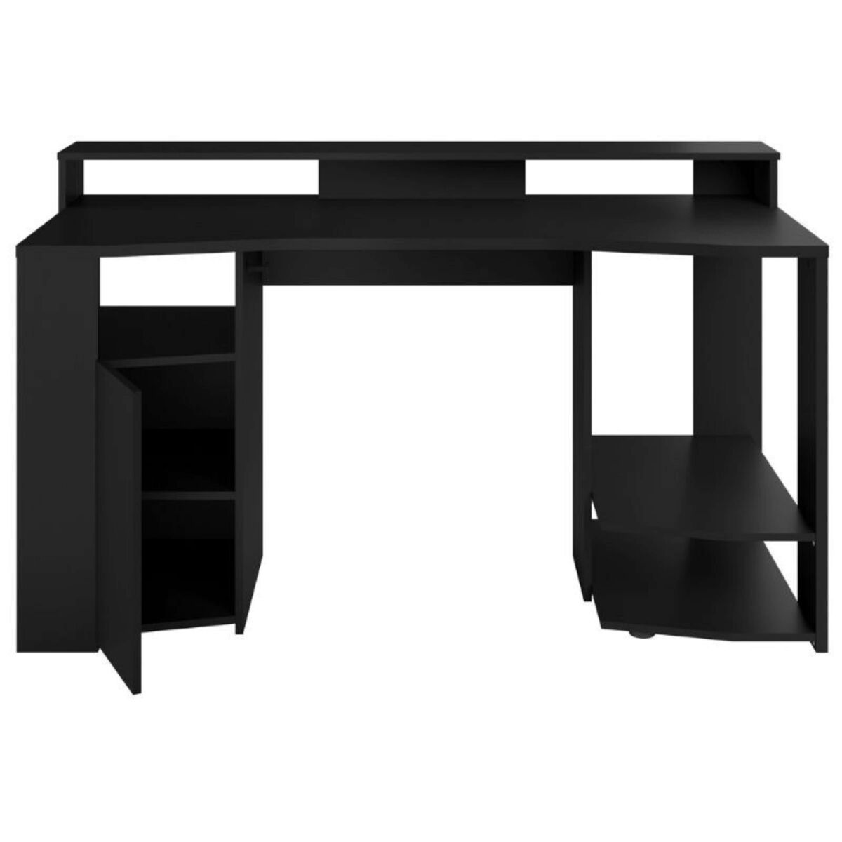 Mesa gamer preta com led incluso 87x152x62 cm