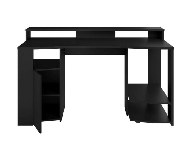 Mesa gamer preta com led incluso 87x152x62 cm