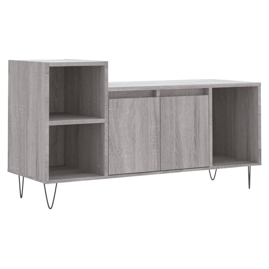 Móvel de tv - modulo de tv - armário de tv 100x35x55 cm derivados de madeira cinzento sonoma