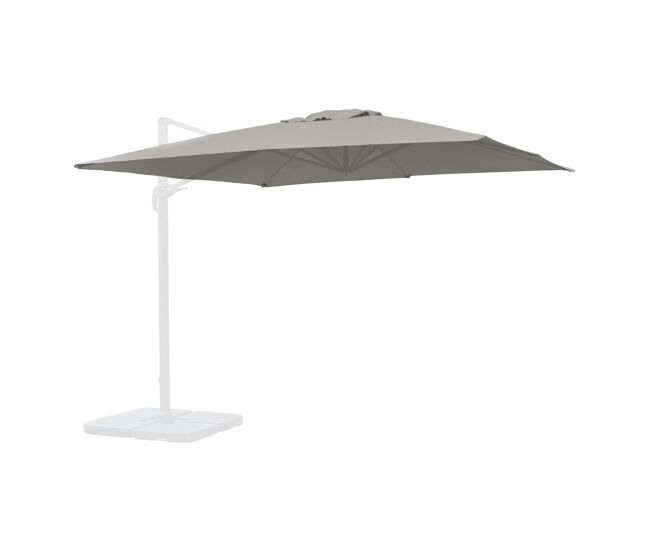 3x3m cobertura guarda-sol quadrada offset, lona para guarda-sol falgos, cinza, 296x296x296 cm