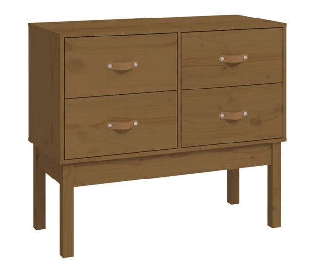 Vidaxl armário consola 90x40x78 cm pinho maciço castanho mel