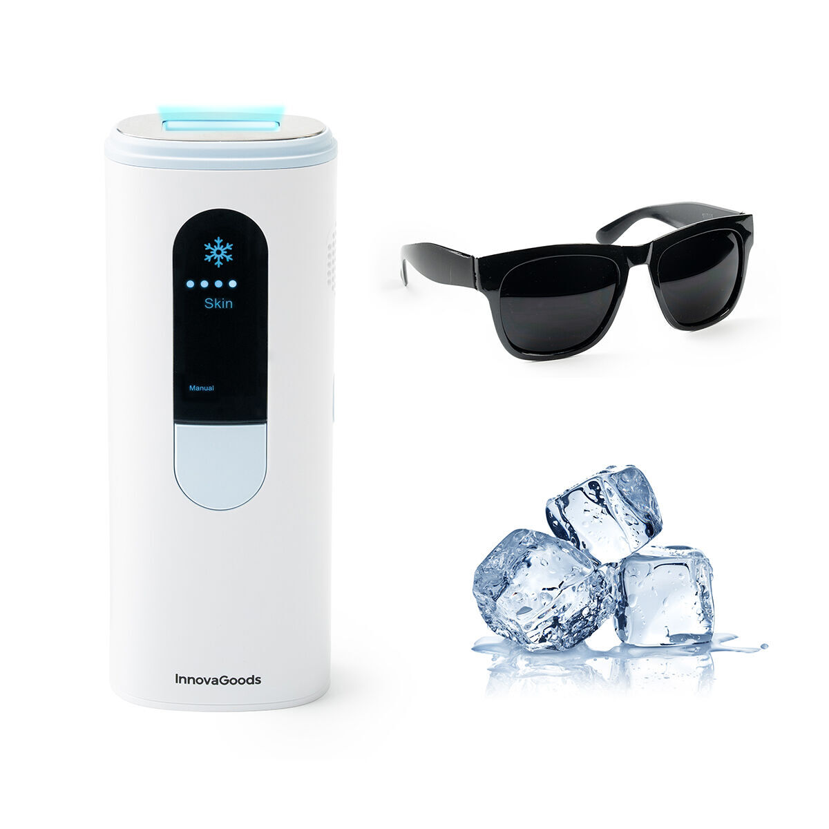 Depiladora de luz pulsada com função de frio e acessórios kulepil innovagoods