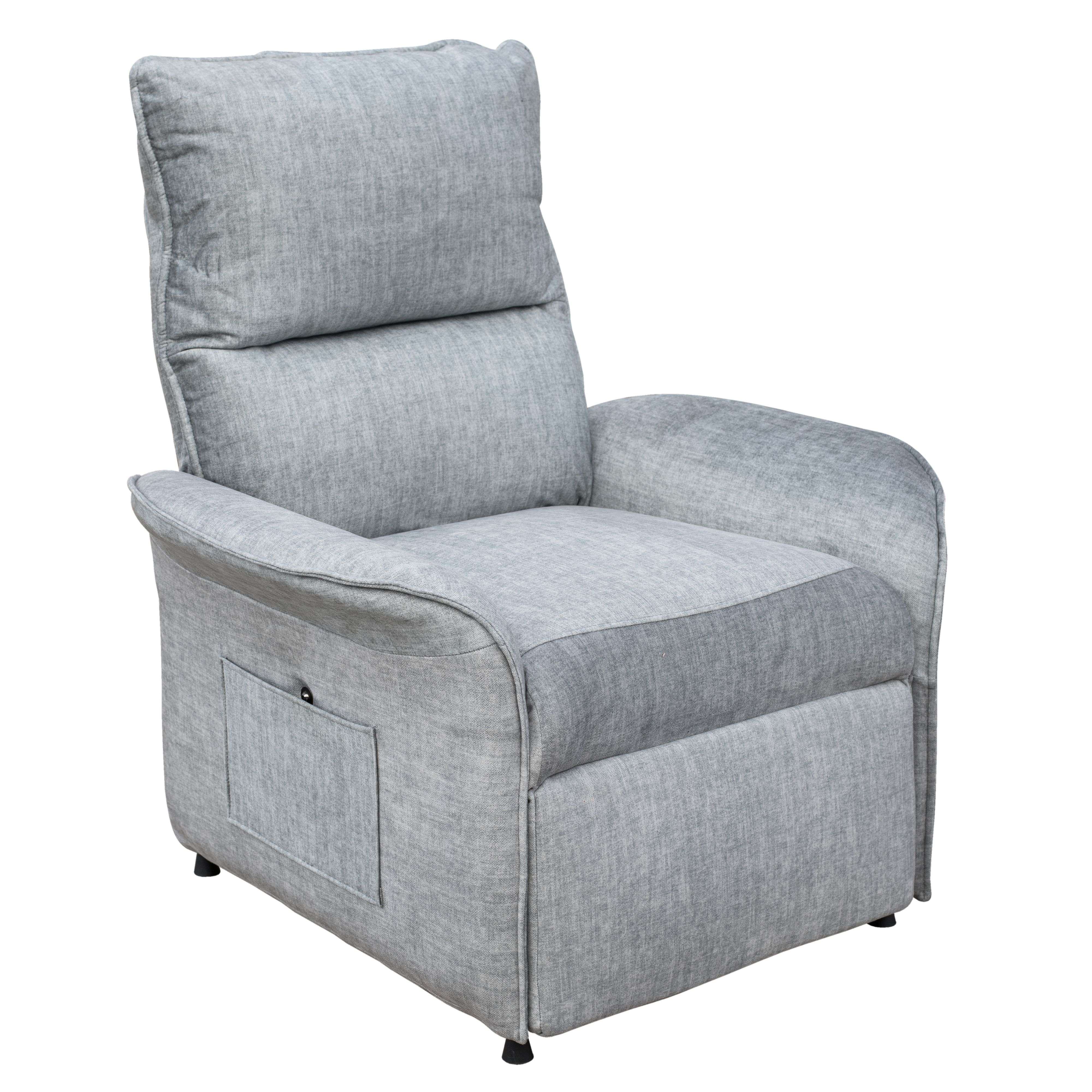 Poltrona reclinável Son com controle elétrico e bolso