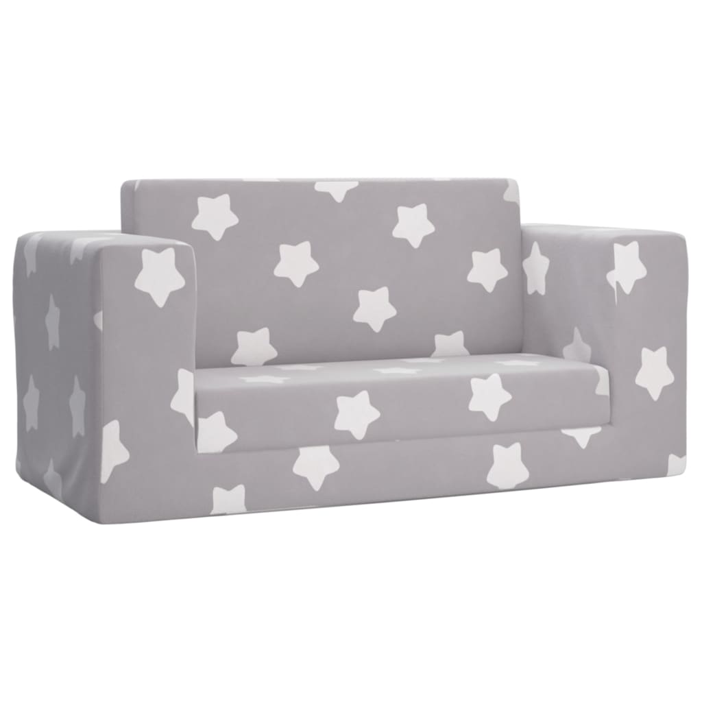 Sofá-cama infantil, Sofá conversível Branco/Cinza