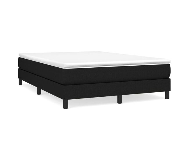 Cama de casal - estrutura de cama sem colchão 140x190 cm tecido preto