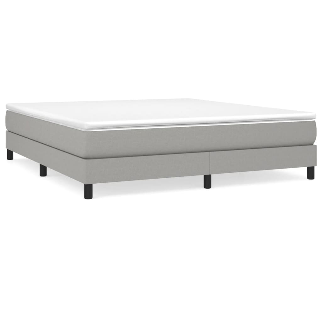 Cama de casal - estrutura de cama sem colchão 180x200 cm tecido cinzento-claro