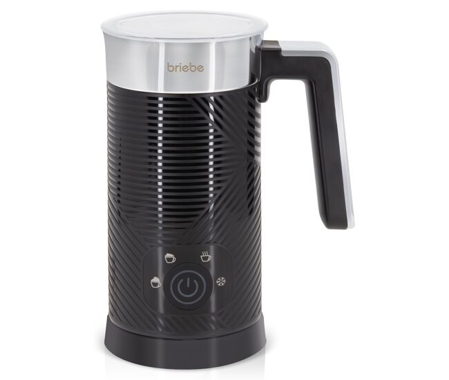 Briebe mf1172blk elegance batedor de leite elétrico 4 em 1, aquecedor, espuma quente/frio 130ml, leite quente 300ml, 500, preto