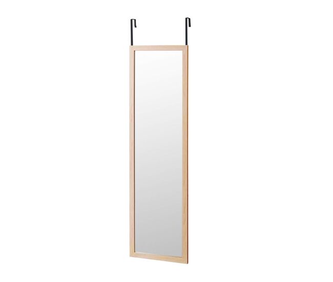 Espelho de porta 35x125 cm – moldura mdf, leve e fácil de pendurar, estilo nórdico