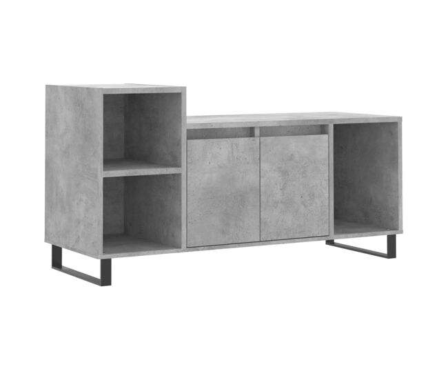 Móvel p/ tv, armário de tv 100x35x55 madeira processada cinzento cimento