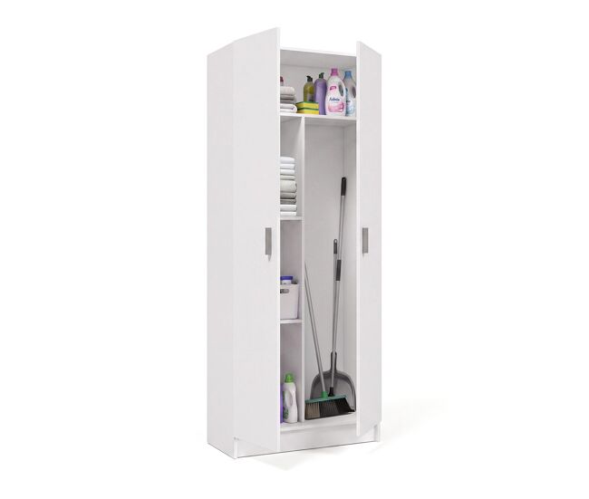 Armário de 2 portas, 73 x 180 cm, multi useful branco 73 x 180 x 37 cm