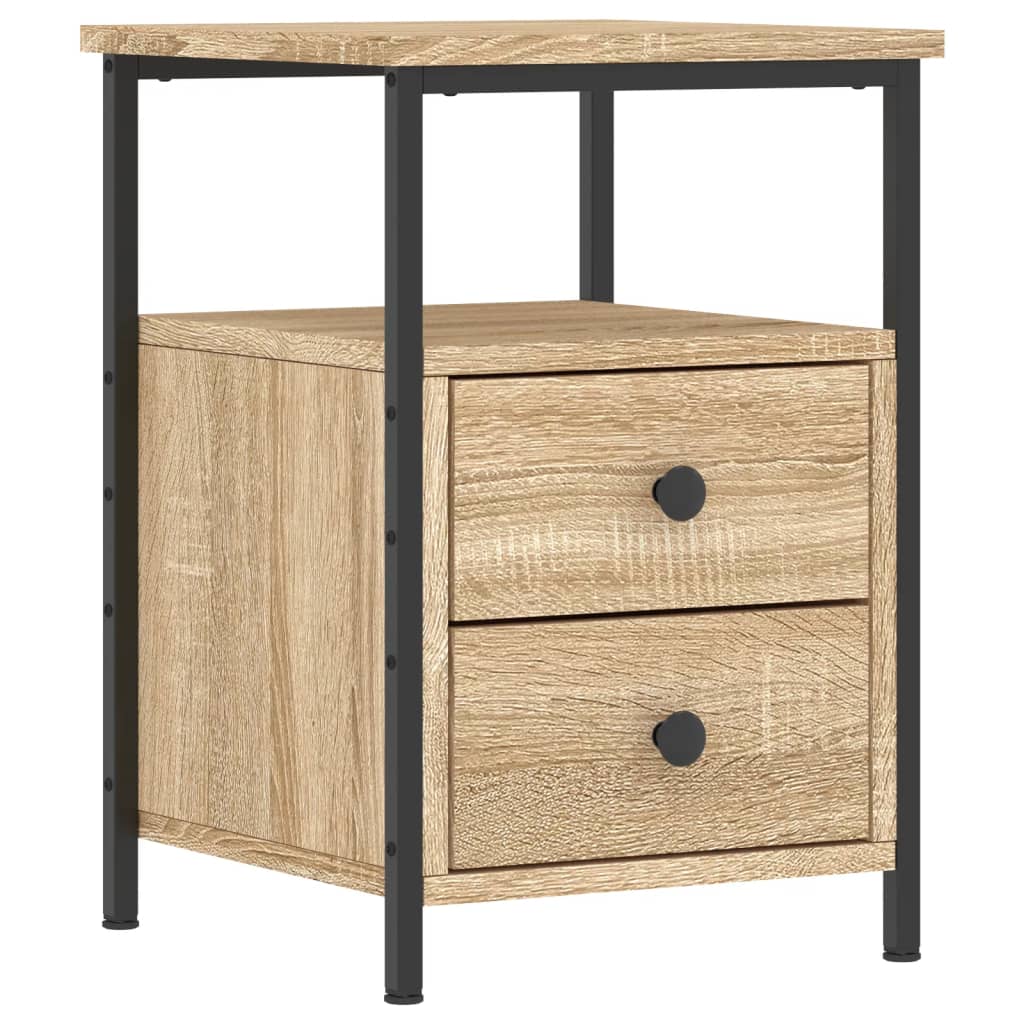 Vidaxl mesa cabeceira 34x35,5x50 cm derivados madeira carvalho sonoma