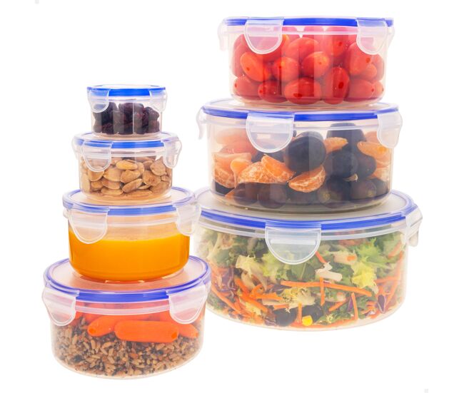 Max home pack 7 recipientes de plástico herméticos de 0,08 a 3,6l