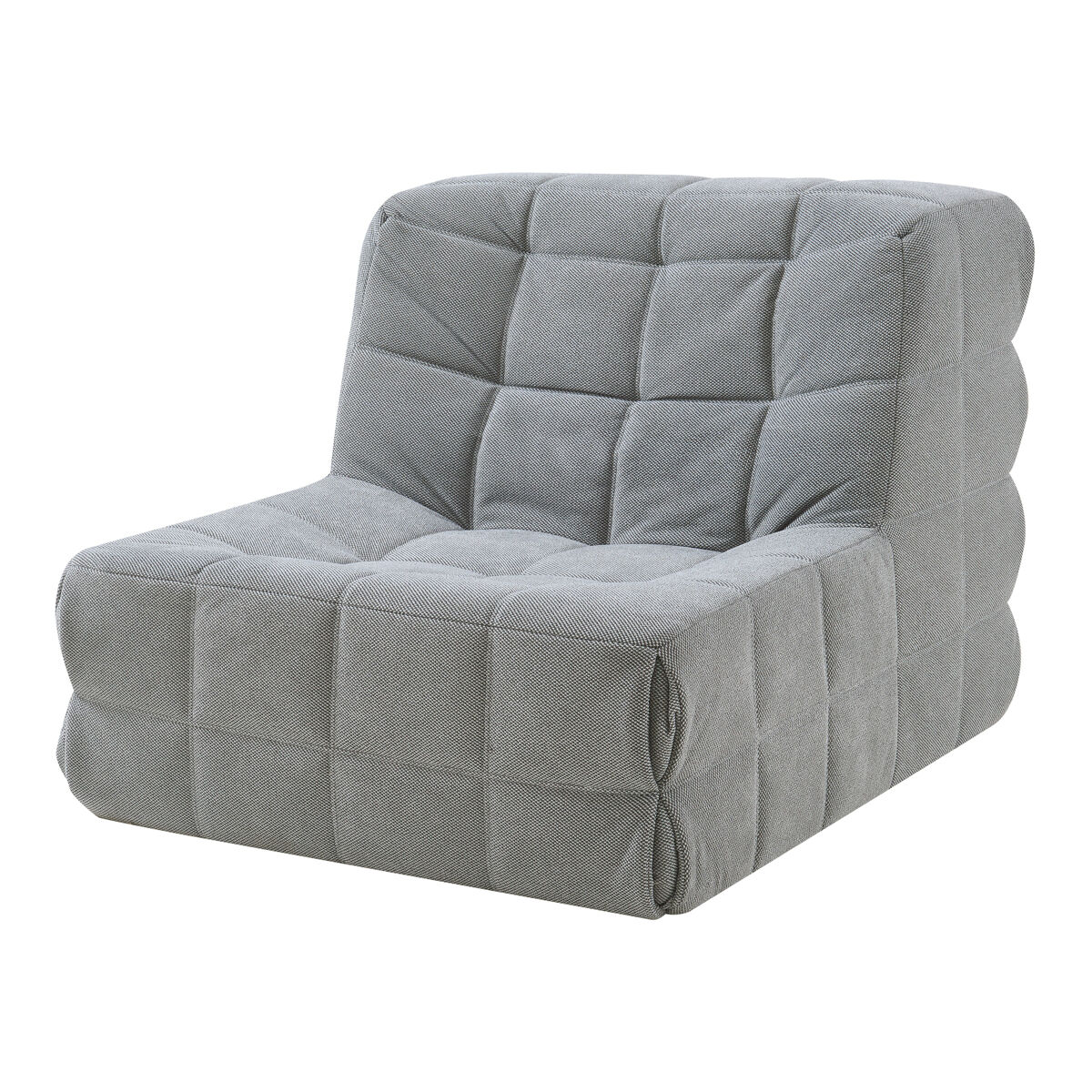 Cadeira de chão koskyvn têxtil 75x90x100 cm - cinzento [en.casa]