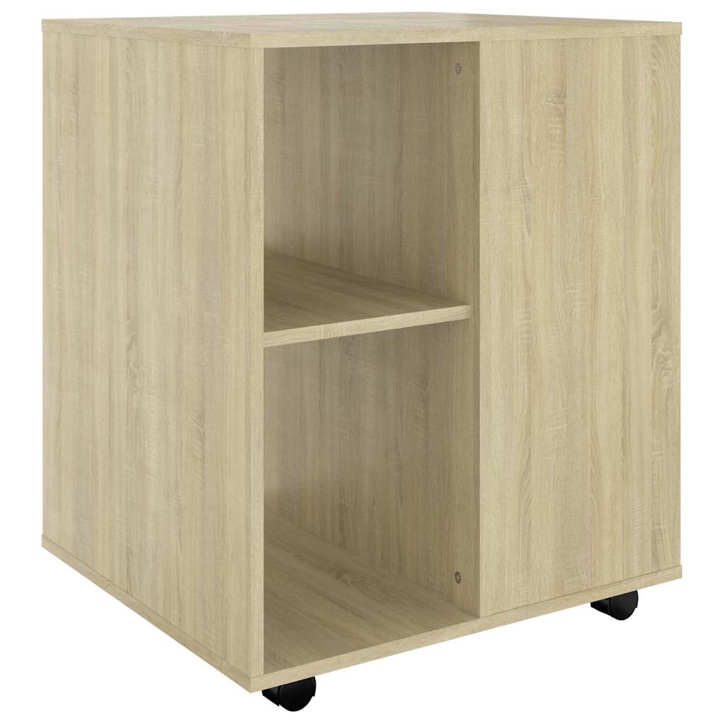 Vidaxl móvel com rodas 60x53x75cm derivados de madeira carvalho sonoma