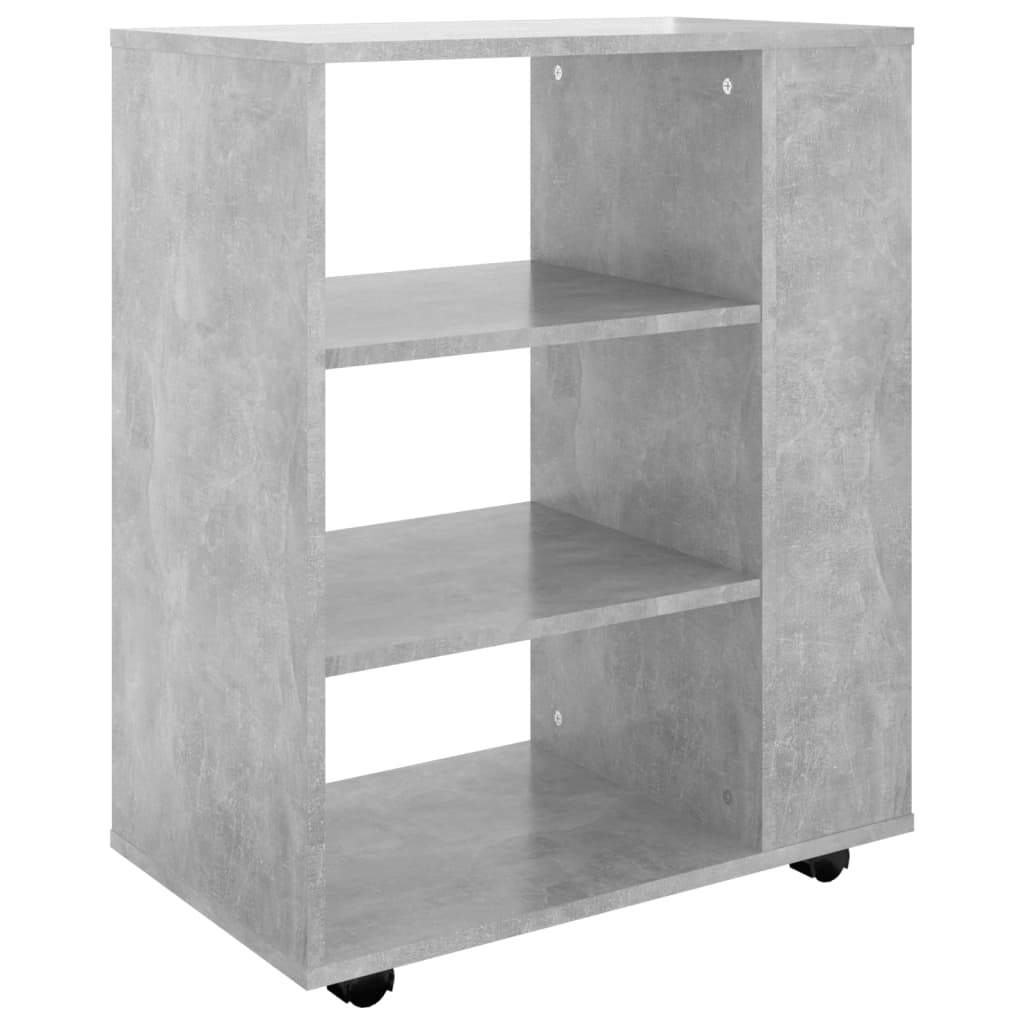 Vidaxl móvel com rodas 60x35x75 cm derivados madeira cinzento cimento