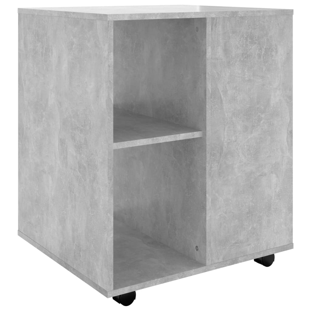 Vidaxl móvel com rodas 60x53x72 cm derivados madeira cinzento-cimento