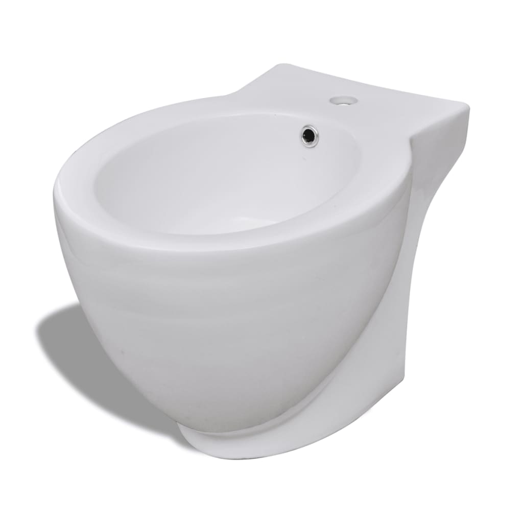 Vidaxl bidé redondo branco cerâmica