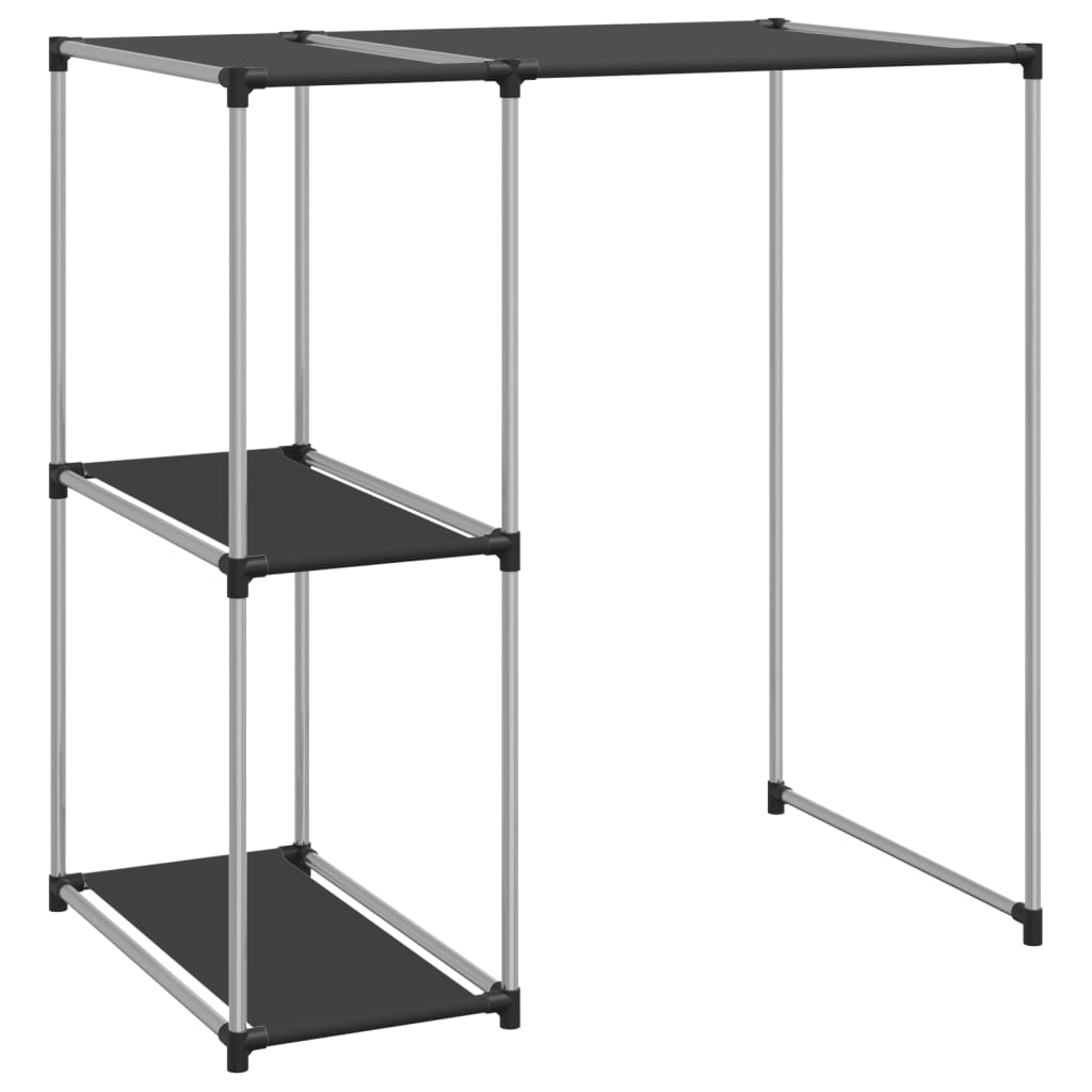 Vidaxl estante de arrumação p/ máquina de lavar roupa ferro preto