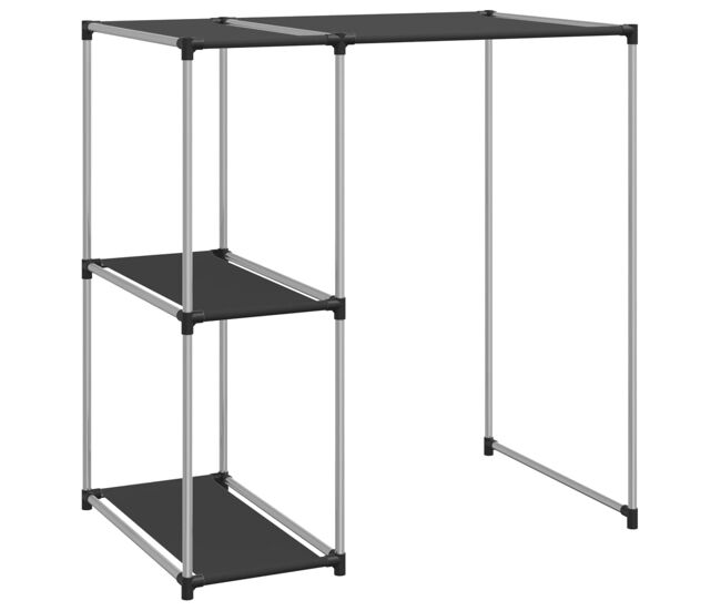 Vidaxl estante de arrumação p/ máquina de lavar roupa ferro preto