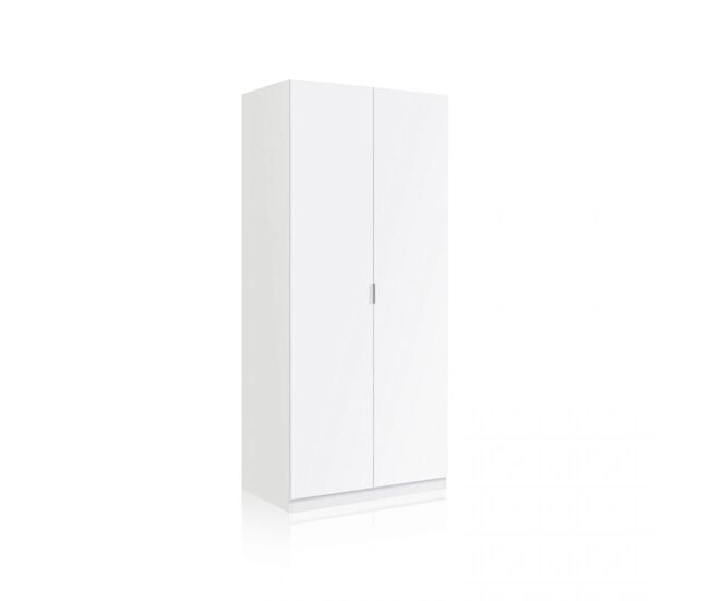Armário de 2 portas com design prático, 81 x 180 cm, astra branco 81 x 180 x 52 cm