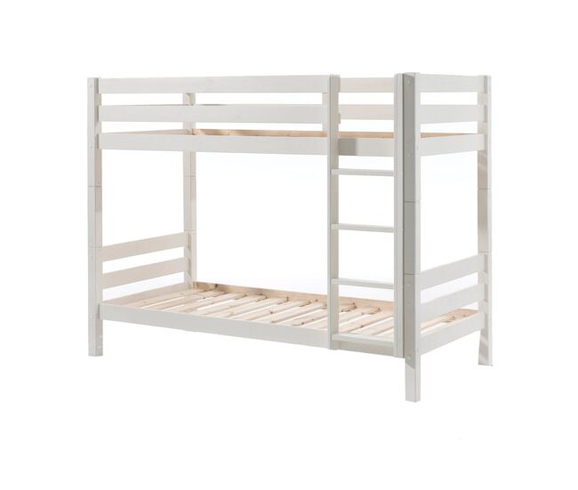 Beliche 90x200 altura 160 cm mola de caixa incluída vipack pino - blanc