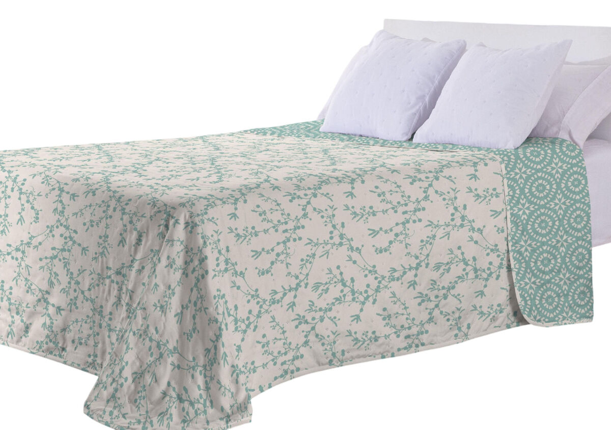 Edredão bouti reversível dupla face gia cama 150cm donegal collections