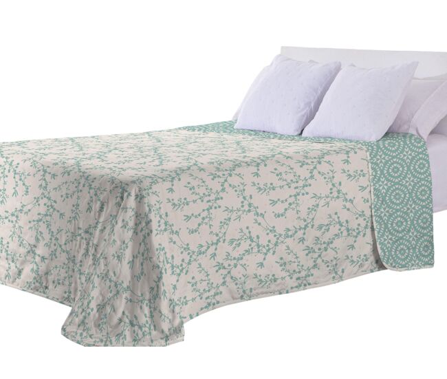 Edredão bouti reversível dupla face gia cama 150cm donegal collections