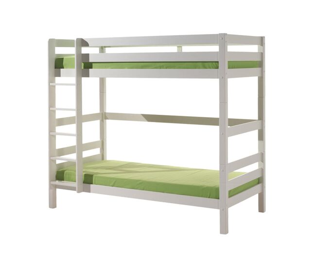 Beliche 90x200 altura 180 cm mola de caixa incluída vipack pino - blanc