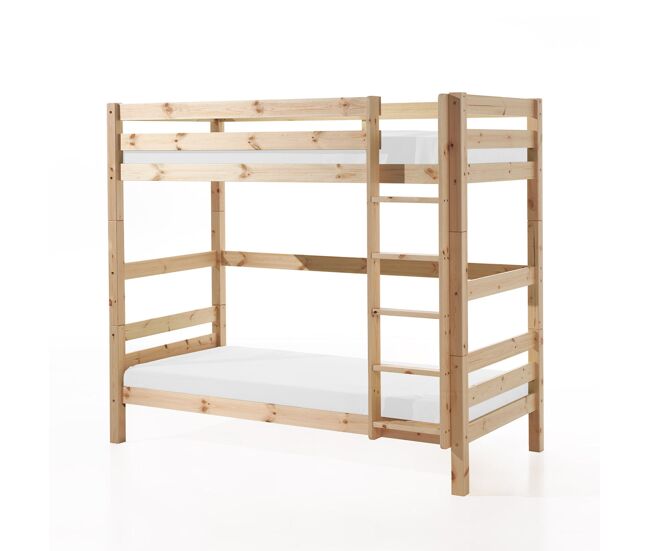 Beliche 90x200 altura 180 cm molas incluídas vipack pino - madeira