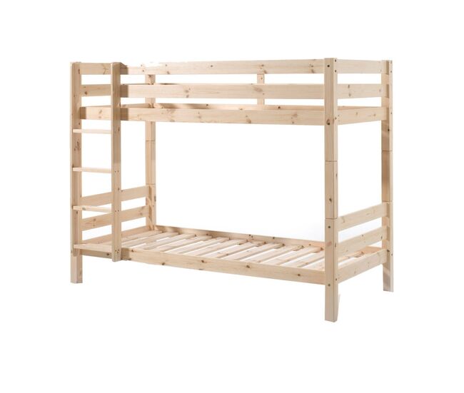 Beliche 90x200 altura 160 cm molas incluídas vipack pino - madeira