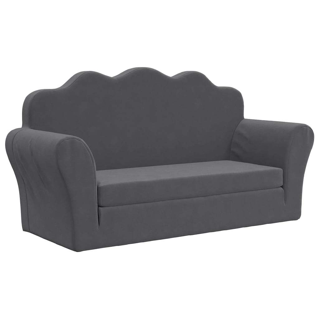 Sofá-cama, Sofá conversível infantil de 2 lug. Antracite