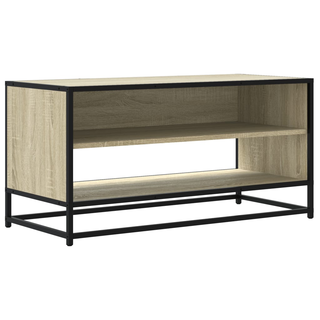 Móvel tv - modulo de tv - armário de tv 91x40x46 cm derivados madeira/metal carvalho sonoma