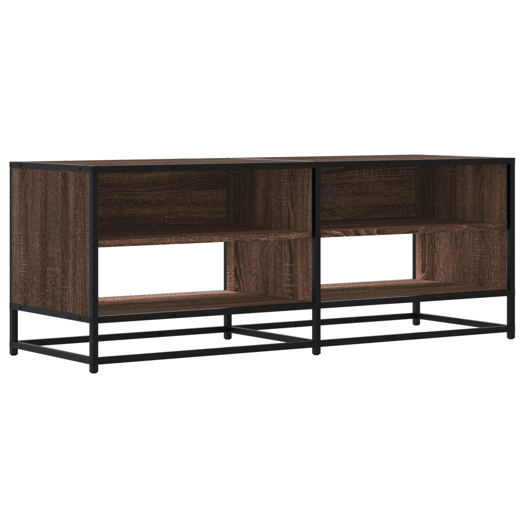Móvel tv - modulo de tv - armário de tv 120,5x40x46 cm deriv. madeira/metal carvalho castanho