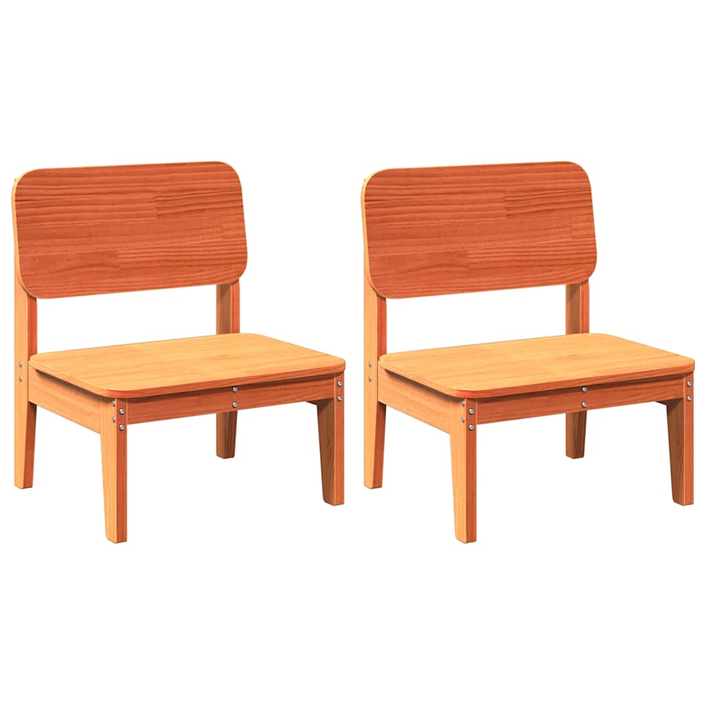 Vidaxl cadeiras de jardim 2 pcs 60x52,5x72cm pinho maciço castanho-mel