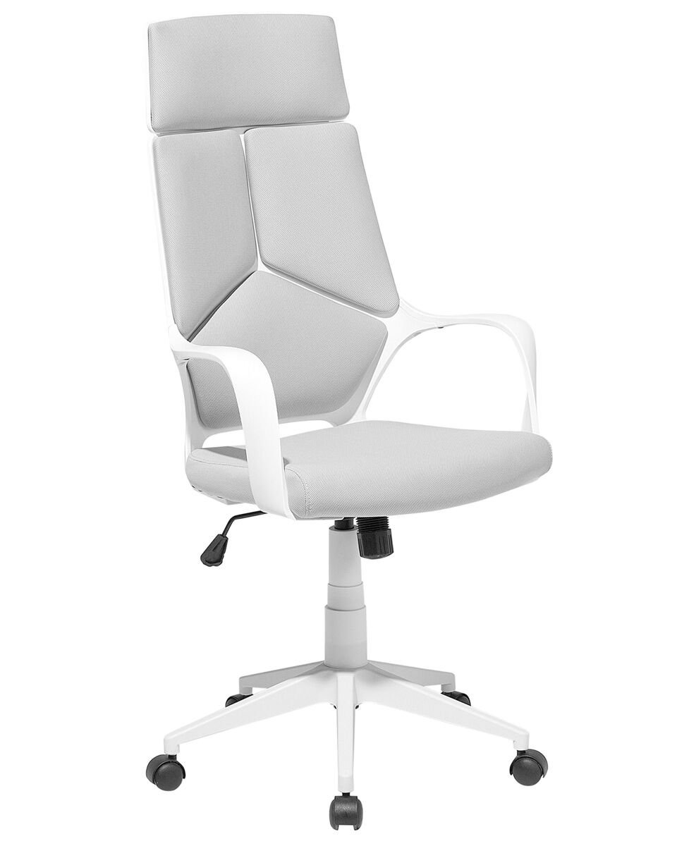 Beliani Cadeira de escritório DELIGHT Cinza Claro
