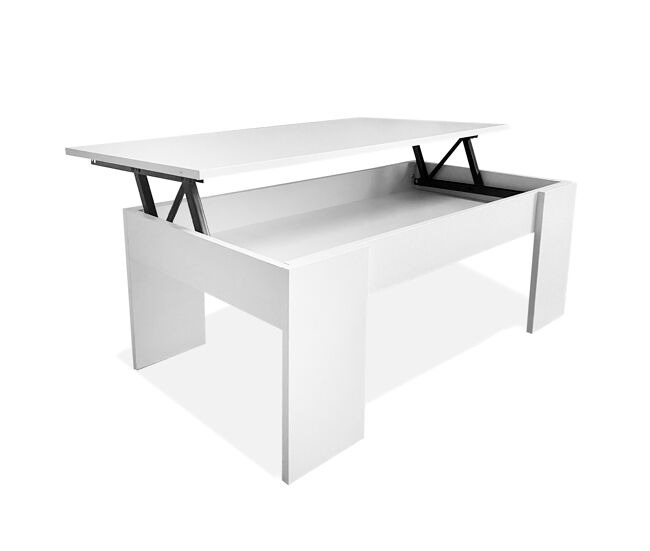 Mesa de centro elevatória nyana home branca resistente fácil de limpar design moderno