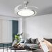 Ventilador de teto com painel LED Slim motor DC ultrassilencioso Ventilador de teto com painel LED Slim motor DC ultrassilencioso Branco