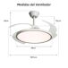 Ventilador de teto com painel LED Slim motor DC ultrassilencioso Ventilador de teto com painel LED Slim motor DC ultrassilencioso Branco