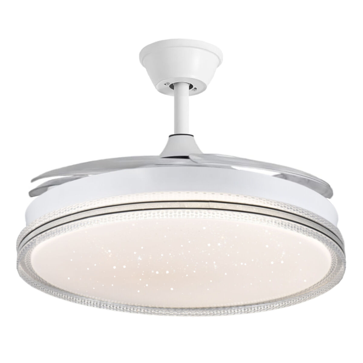 Ventilador de teto LED RGB, motor DC  luz regulável