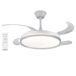 Lâmpada de ventilador de teto com luz LED motor DC silencioso Lâmpada de ventilador de teto com luz LED motor DC silencioso Branco