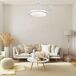 Lâmpada de ventilador de teto com luz LED motor DC silencioso Lâmpada de ventilador de teto com luz LED motor DC silencioso Branco