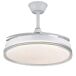 Lâmpada de ventilador de teto com luz LED motor DC silencioso Lâmpada de ventilador de teto com luz LED motor DC silencioso Branco